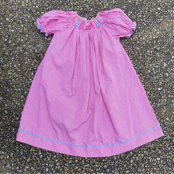 Girls Silly Goose Hand Smocked ballet themed dress 5 - Picture 1 of 4
